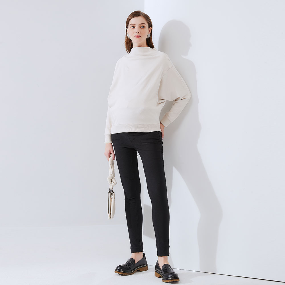 內磨毛彈力多色孕婦褲