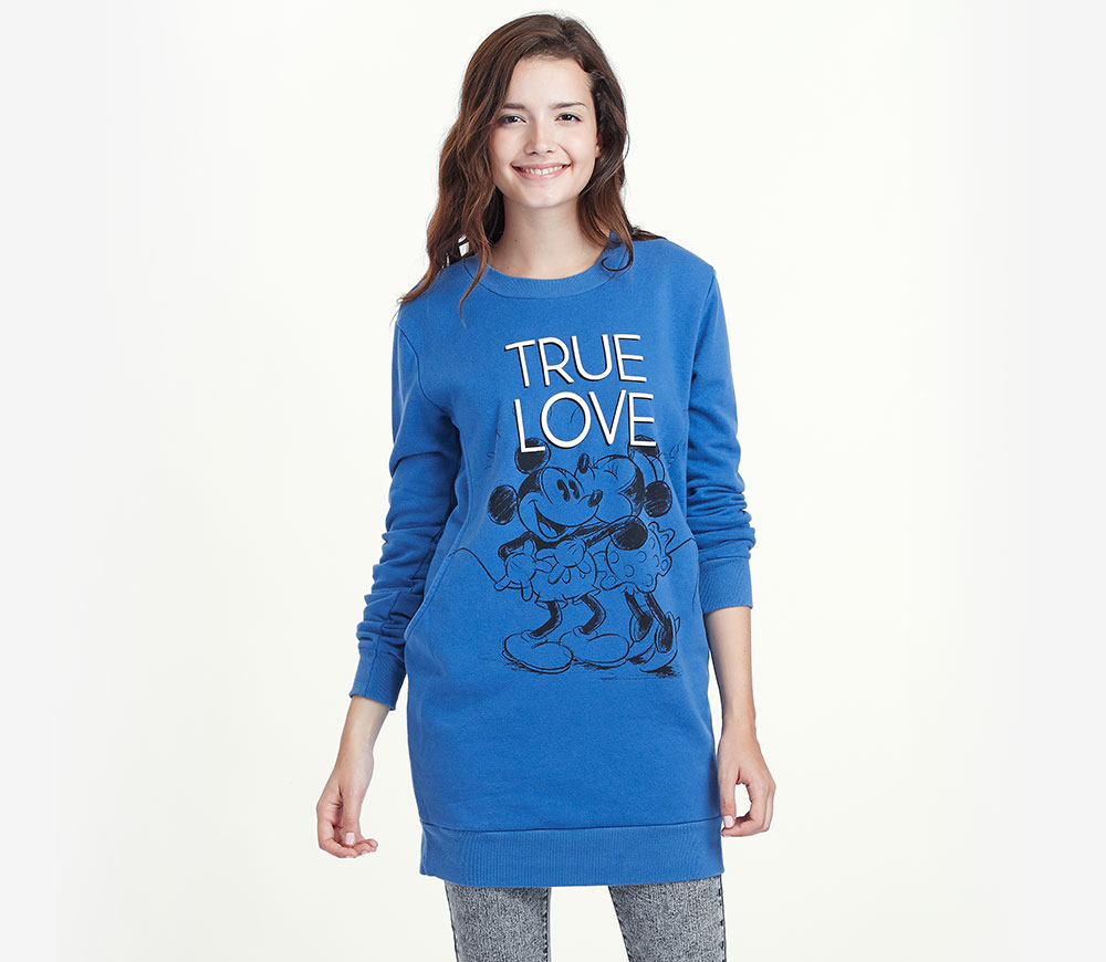 迪士尼TRUE LOVE刷毛長版孕婦裝.哺乳衣 迪士尼TRUE LOVE刷毛長版孕婦裝.哺乳衣