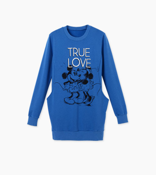 迪士尼TRUE LOVE刷毛長版孕婦裝.哺乳衣 迪士尼TRUE LOVE刷毛長版孕婦裝.哺乳衣