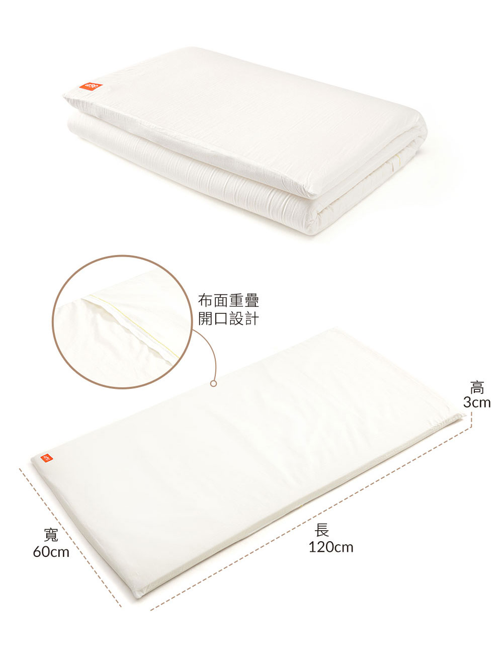 Hydrofoam 敷料親膚棉嬰兒床墊