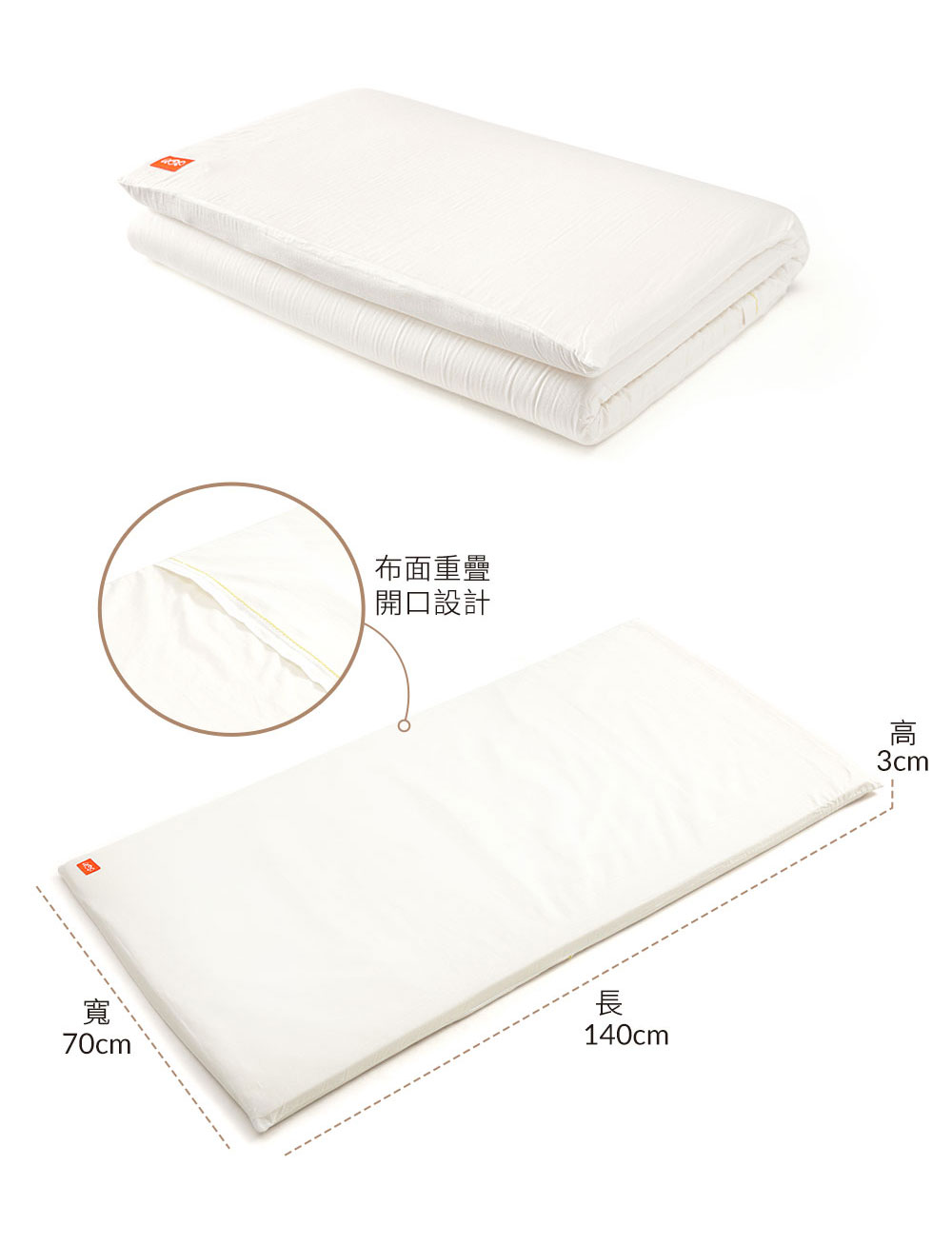 Hydrofoam 敷料親膚棉嬰兒床墊