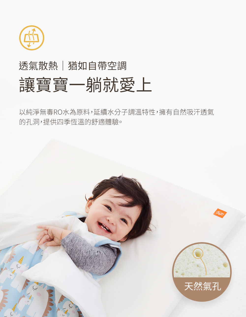 Hydrofoam 敷料親膚棉嬰兒床墊