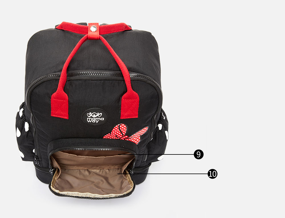 大容量防水媽媽包 迪士尼米妮(紅把手)
