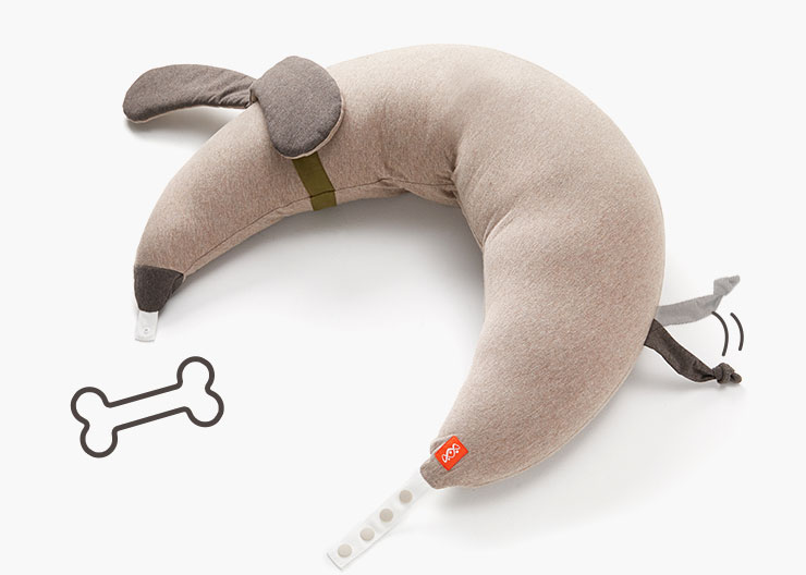 狗狗造型月亮枕套 