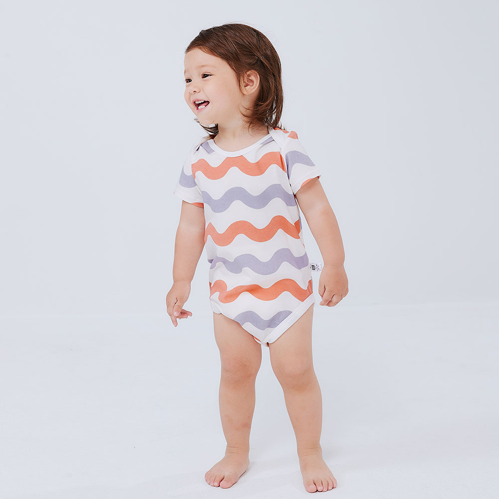 BABY Q彈純棉包屁衣(2入)-點點/水波紋 BABY Q彈純棉包屁衣(2入)-點點/水波紋