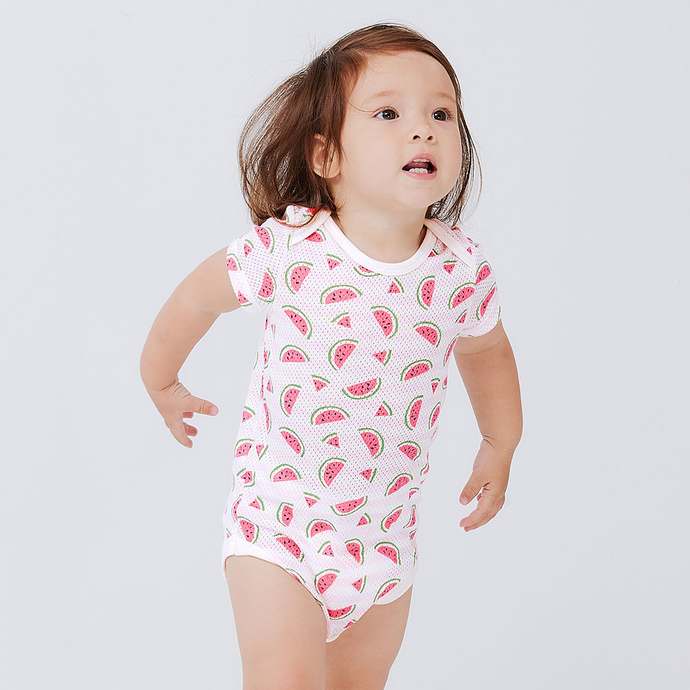 BABY 純棉網眼包屁衣(2入)-西瓜/柳丁/西洋梨 BABY 純棉網眼包屁衣(2入)-西瓜/柳丁/西洋梨