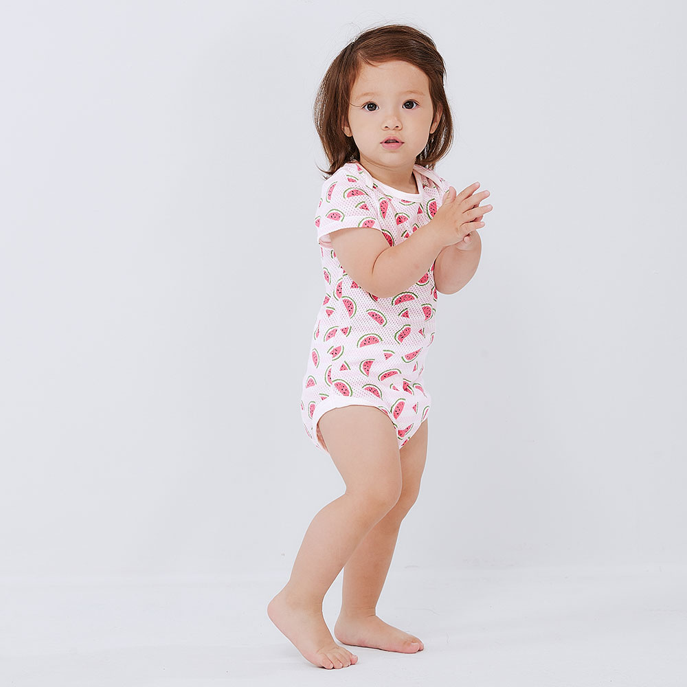 BABY 純棉網眼包屁衣(2入)-西瓜/柳丁/西洋梨 BABY 純棉網眼包屁衣(2入)-西瓜/柳丁/西洋梨