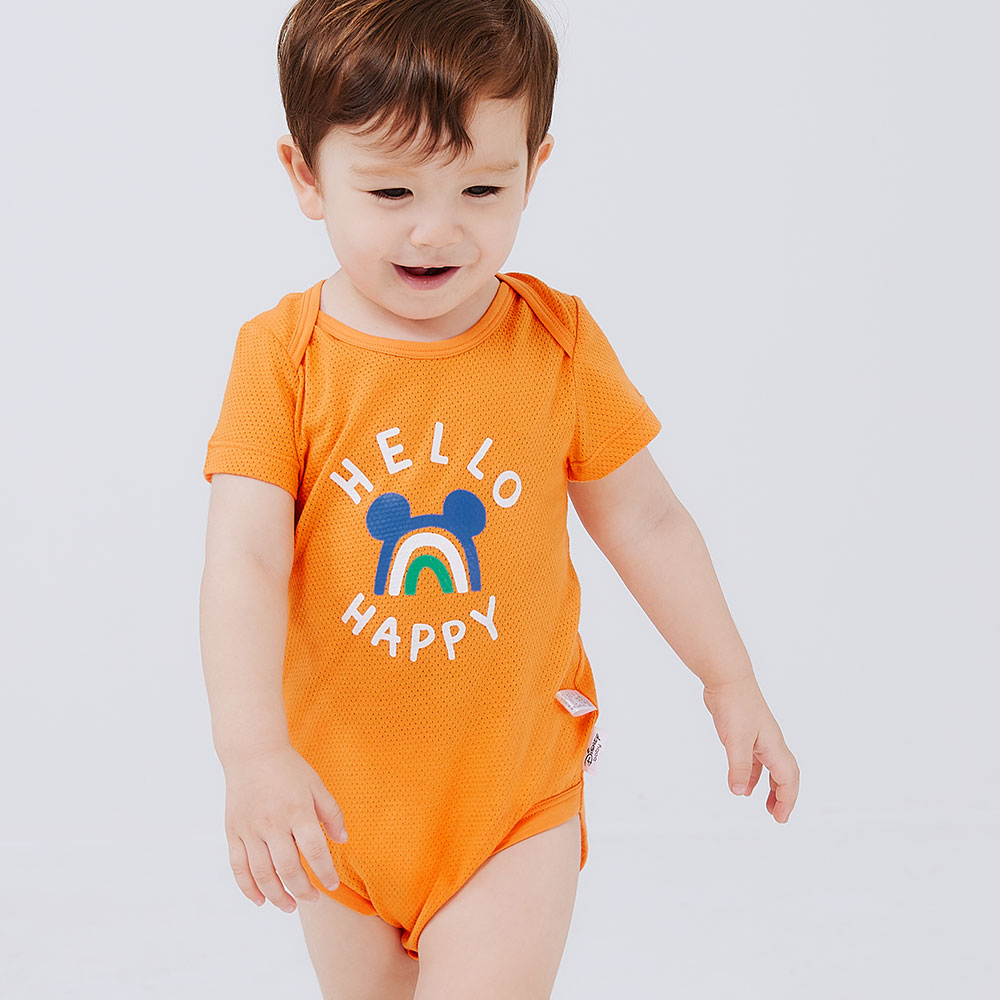 BABY純棉網眼包屁衣(2入)-彩虹米奇 BABY純棉網眼包屁衣(2入)-彩虹米奇
