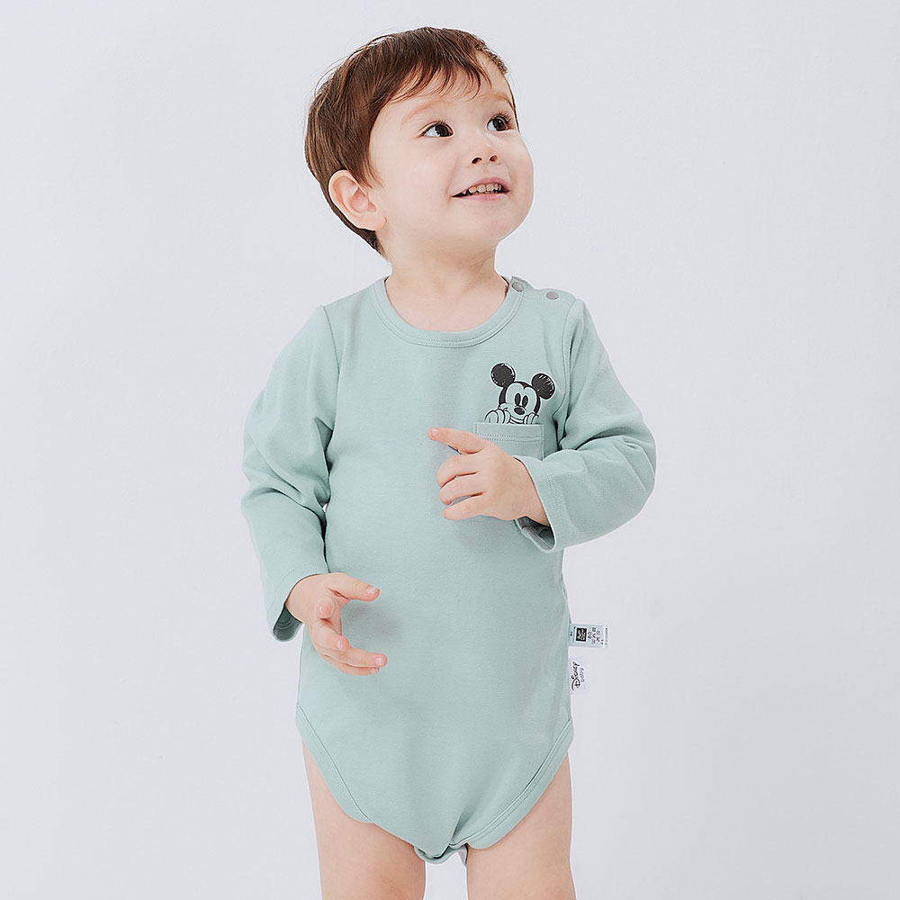 BABY 迪士尼純棉長袖包屁衣-米奇 BABY 迪士尼純棉長袖包屁衣-米奇
