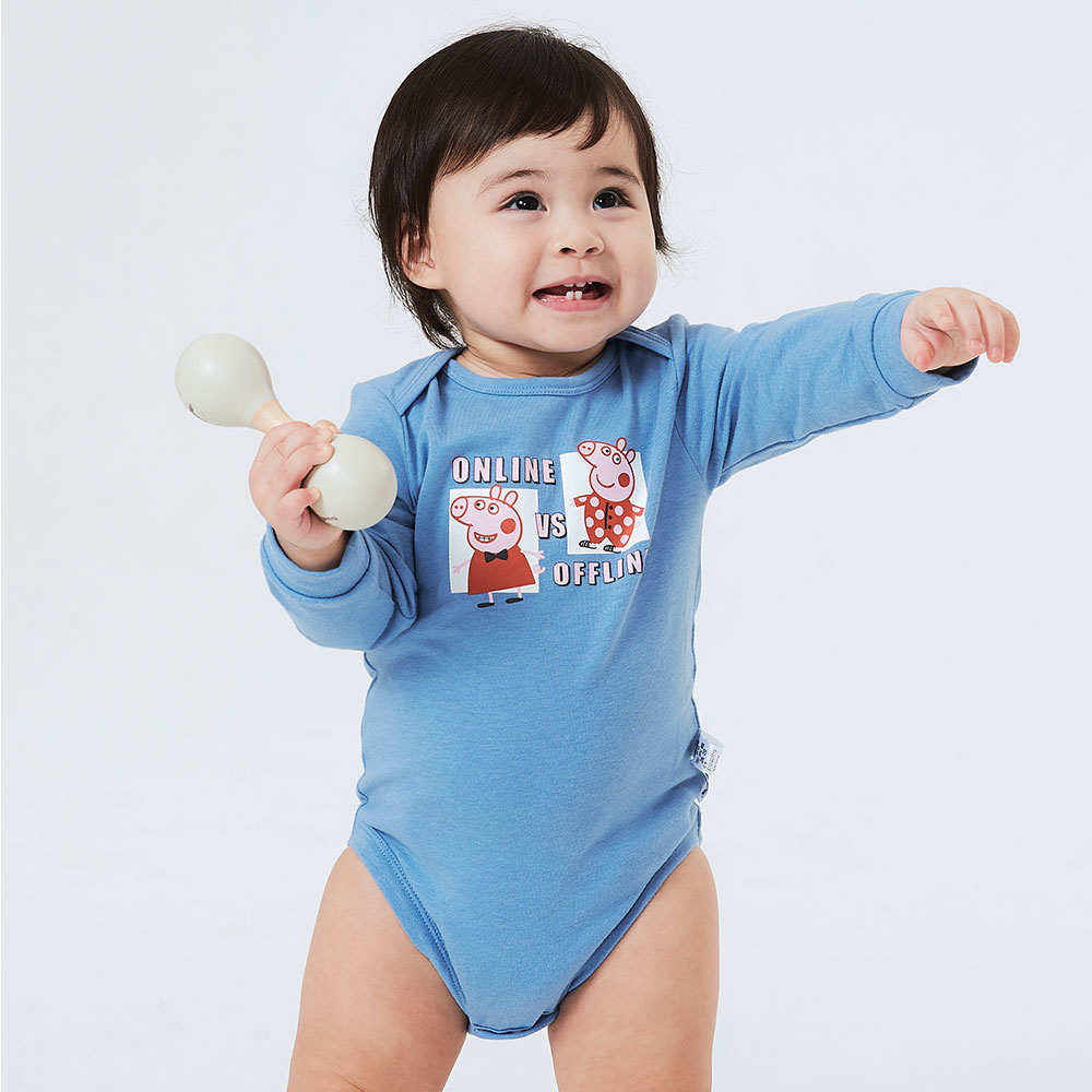 BABY佩佩豬蓄熱保溫長袖包屁衣-睡覺佩佩豬 BABY佩佩豬蓄熱保溫長袖包屁衣-睡覺佩佩豬