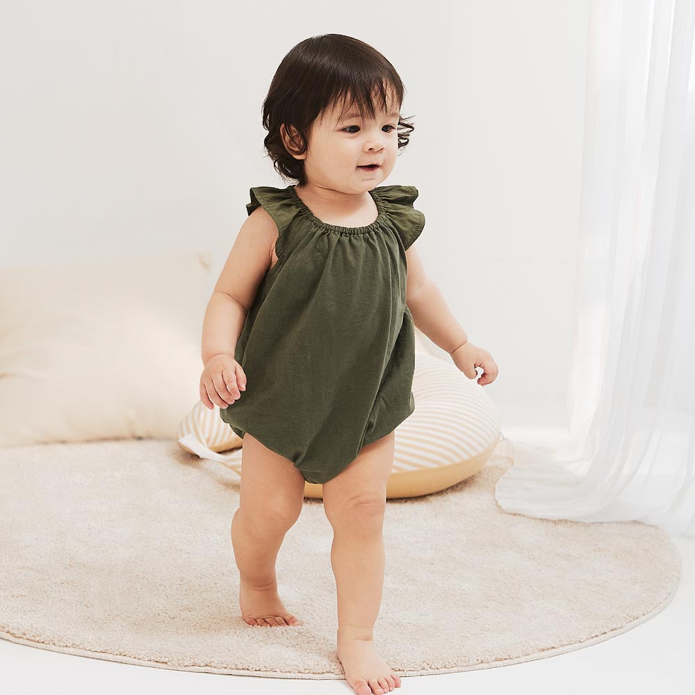 BABY 飛袖拼接澎澎包屁衣