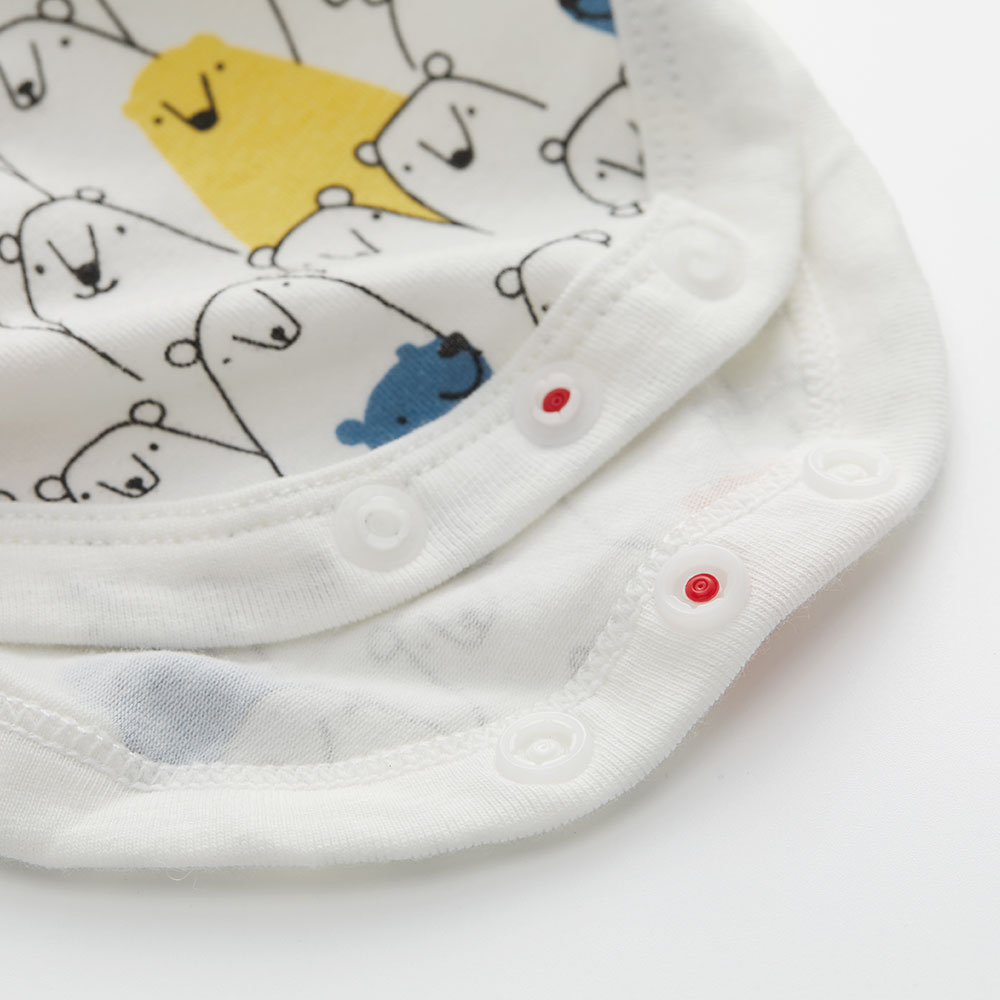 BABY Q彈棉質包屁衣(2入)-線條北極熊 BABY Q彈棉質包屁衣(2入)-線條北極熊