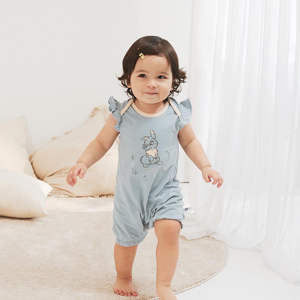 BABY 迪士尼Q彈荷葉連身包屁衣-桑普兔