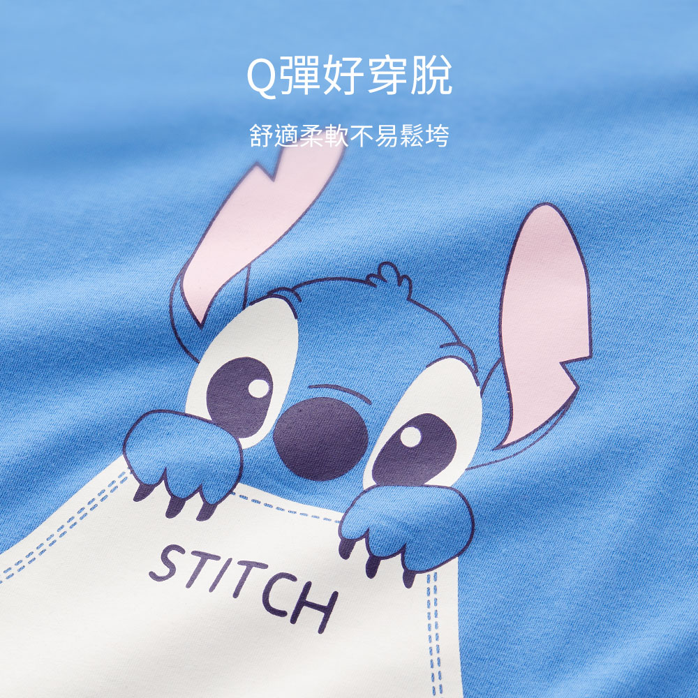 BABY 迪士尼Q彈無袖連身包屁衣- 史迪奇