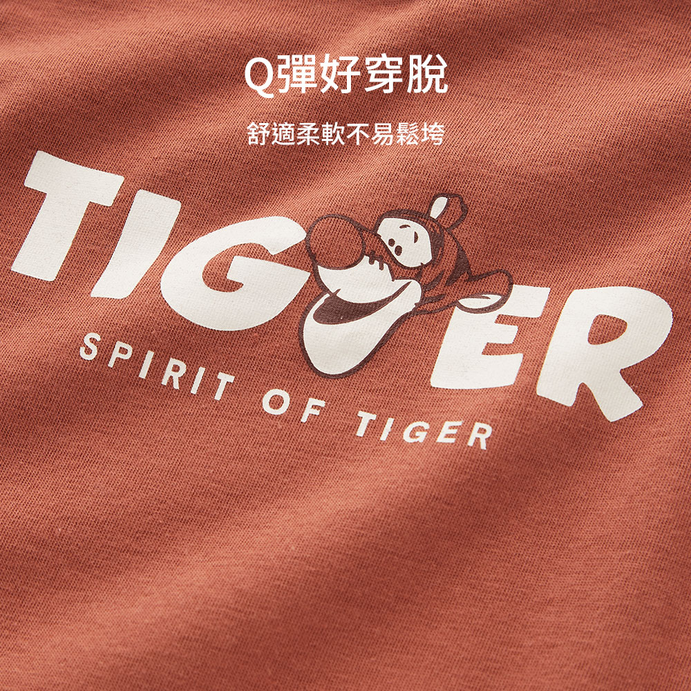 BABY迪士尼Q彈無袖連身包屁衣-配色跳跳虎
