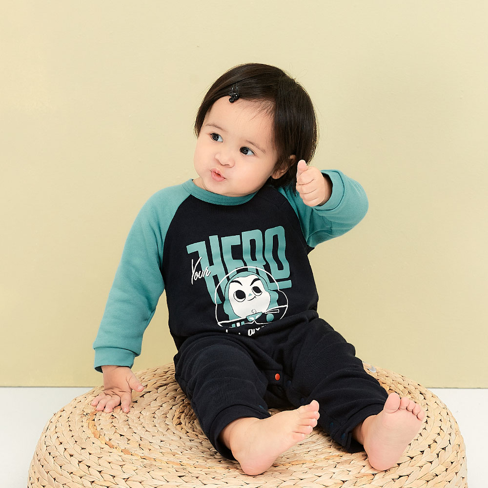 BABY 迪士尼毛圈長袖連身衣-巴斯光年 BABY 迪士尼毛圈長袖連身衣-巴斯光年