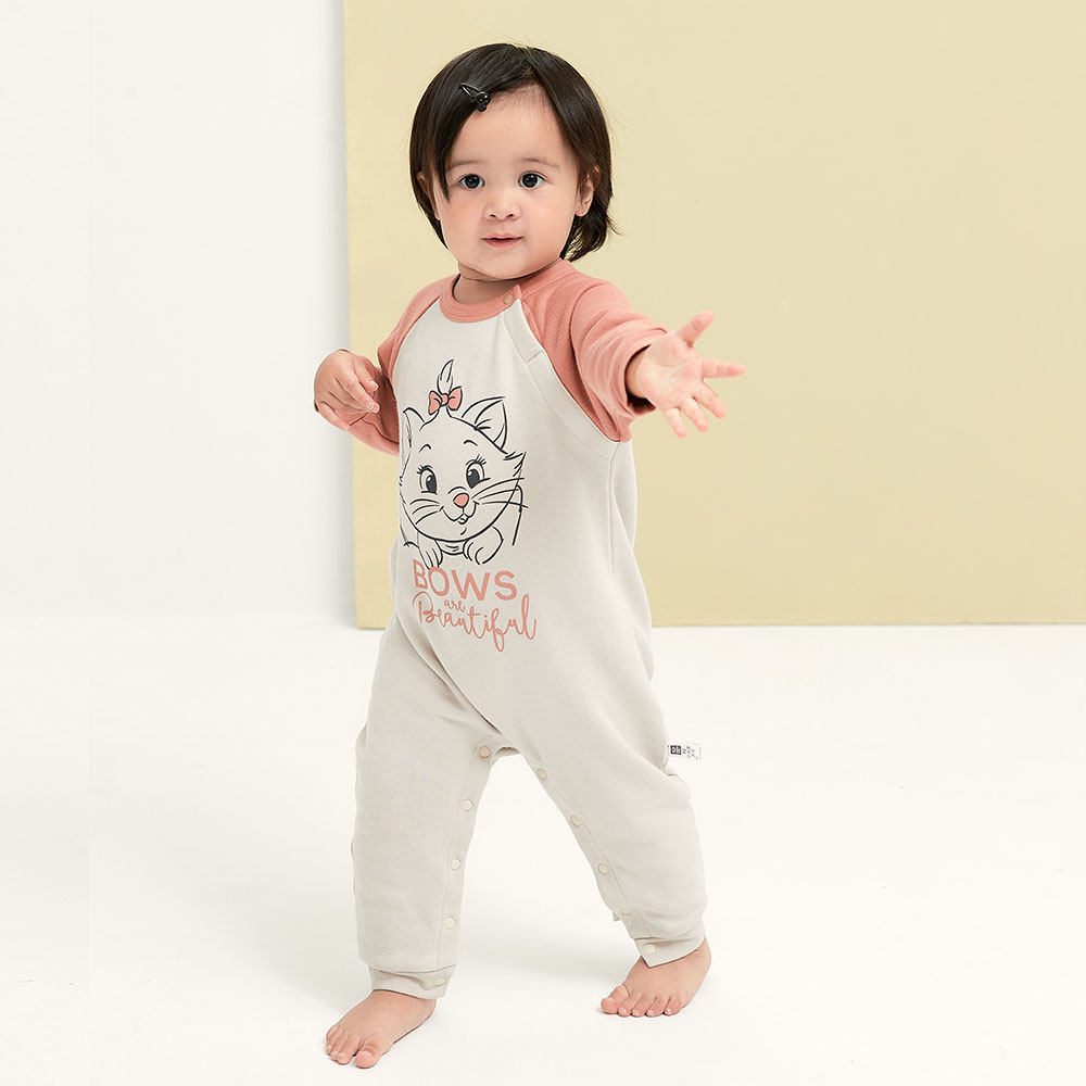 BABY 迪士尼毛圈長袖連身衣-瑪麗貓 BABY 迪士尼毛圈長袖連身衣-瑪麗貓