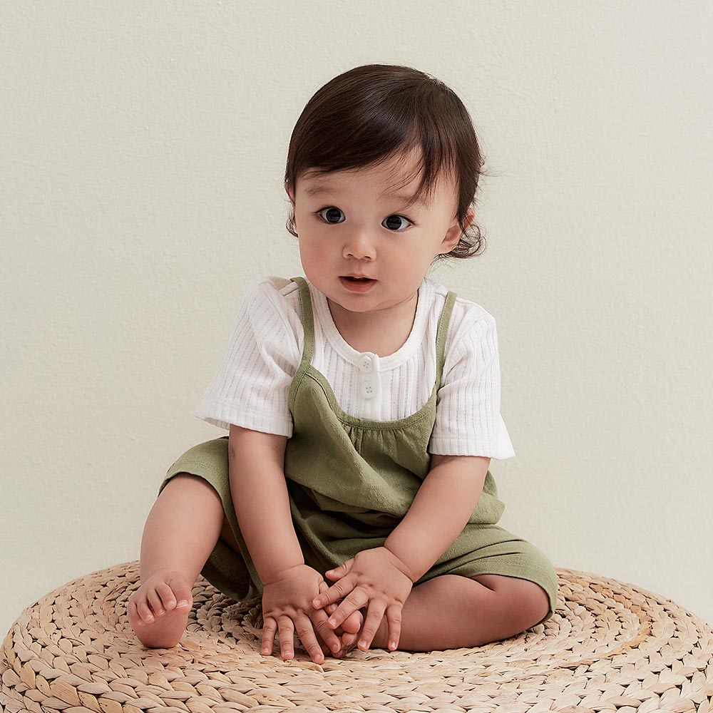 BABY 假兩件連身包屁衣