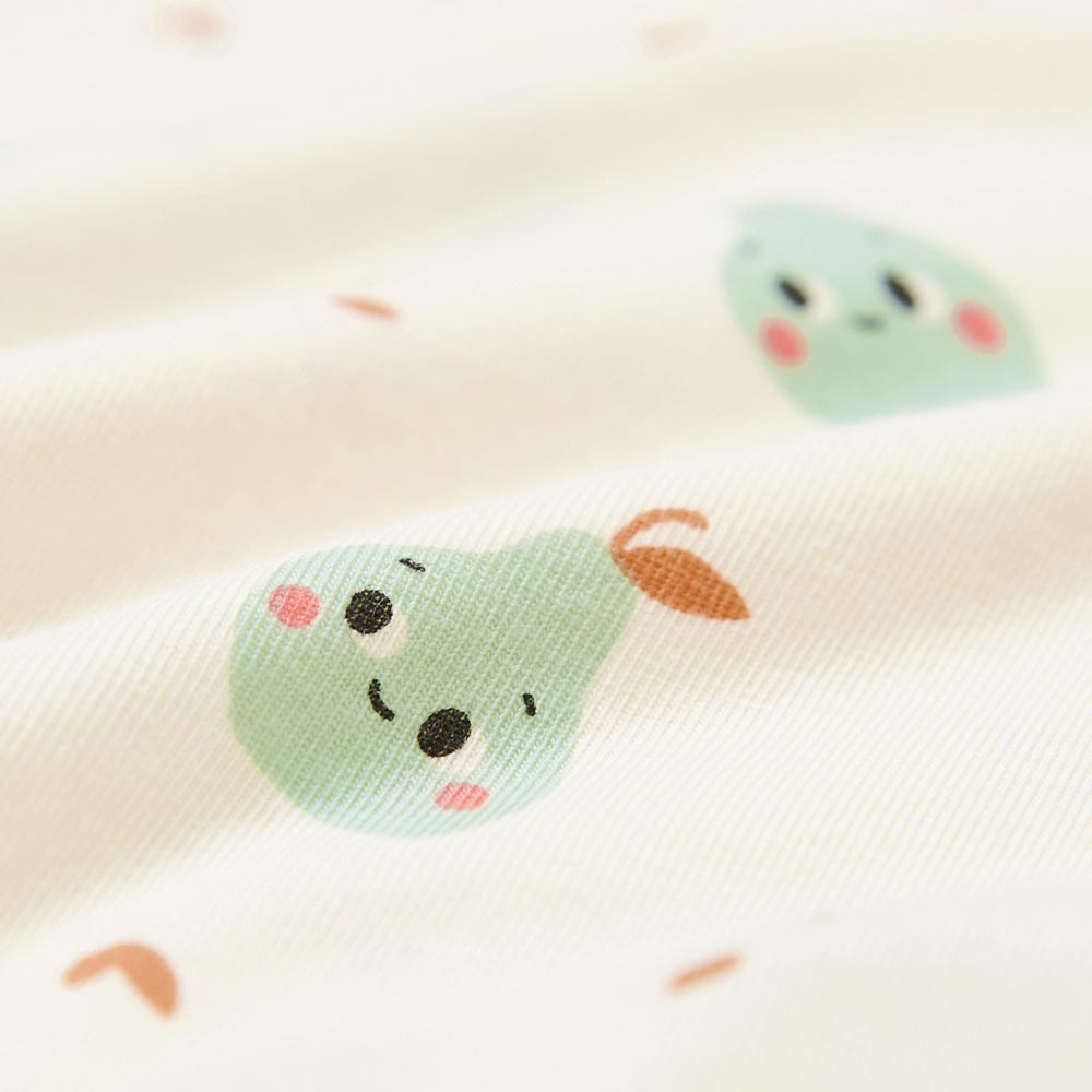 新生兒 短袖連身包屁衣-西洋梨 新生兒 短袖連身包屁衣-西洋梨