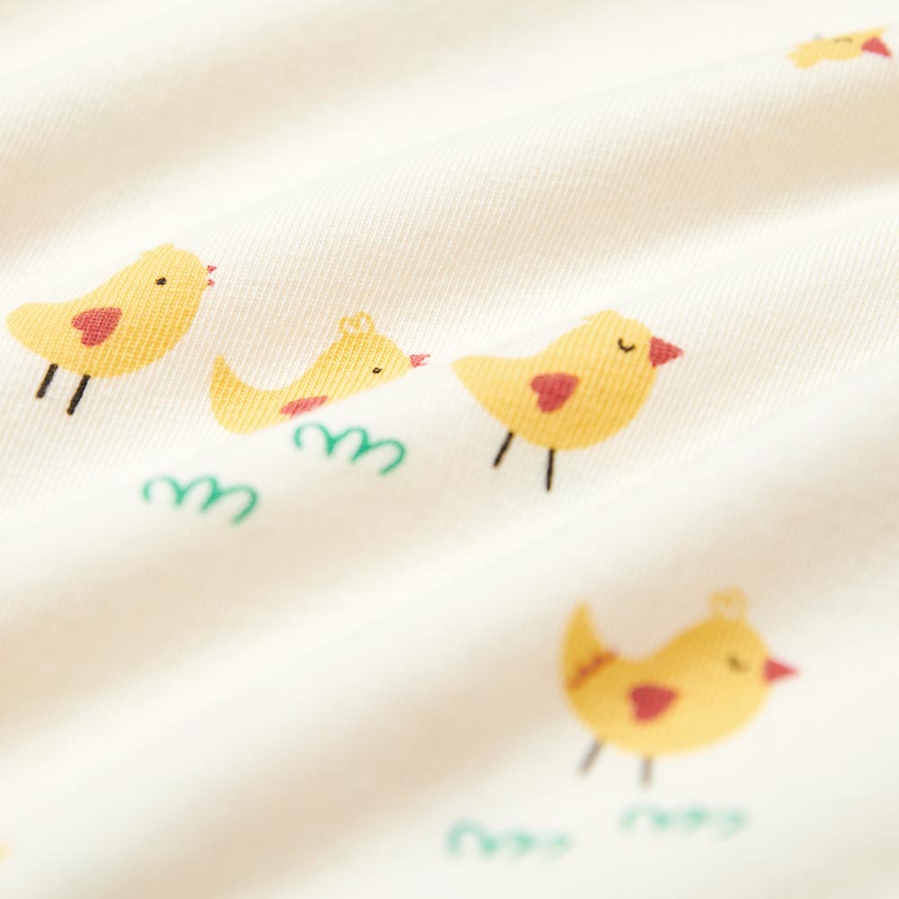 新生兒 短袖連身包屁衣-小雞 新生兒 短袖連身包屁衣-小雞