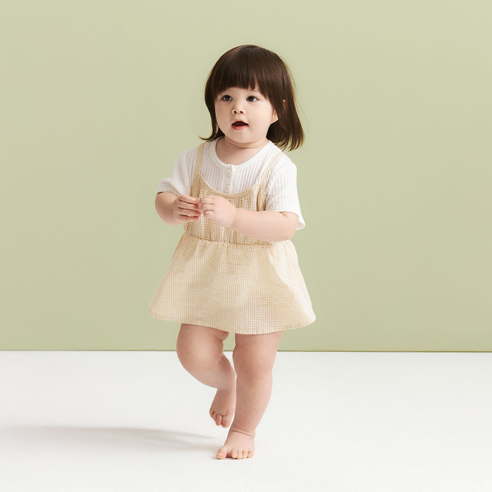 BABY 假兩件吊帶包屁洋裝 BABY 假兩件吊帶包屁洋裝