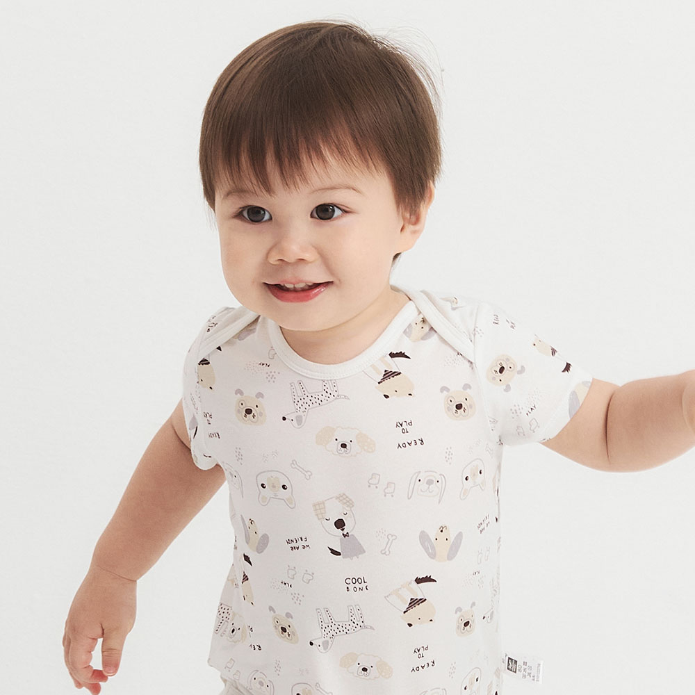 BABY Q彈棉質包屁衣-狗狗 BABY Q彈棉質包屁衣-狗狗