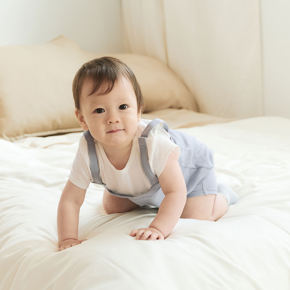 BABY 假兩件吊帶連身包屁衣