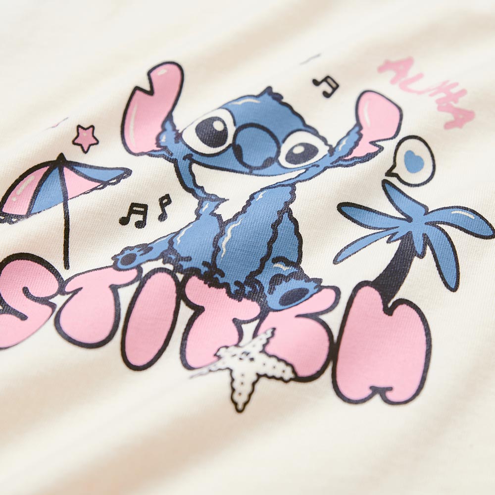 BABY 迪士尼棉質拉克蘭寬鬆包屁衣-史迪奇