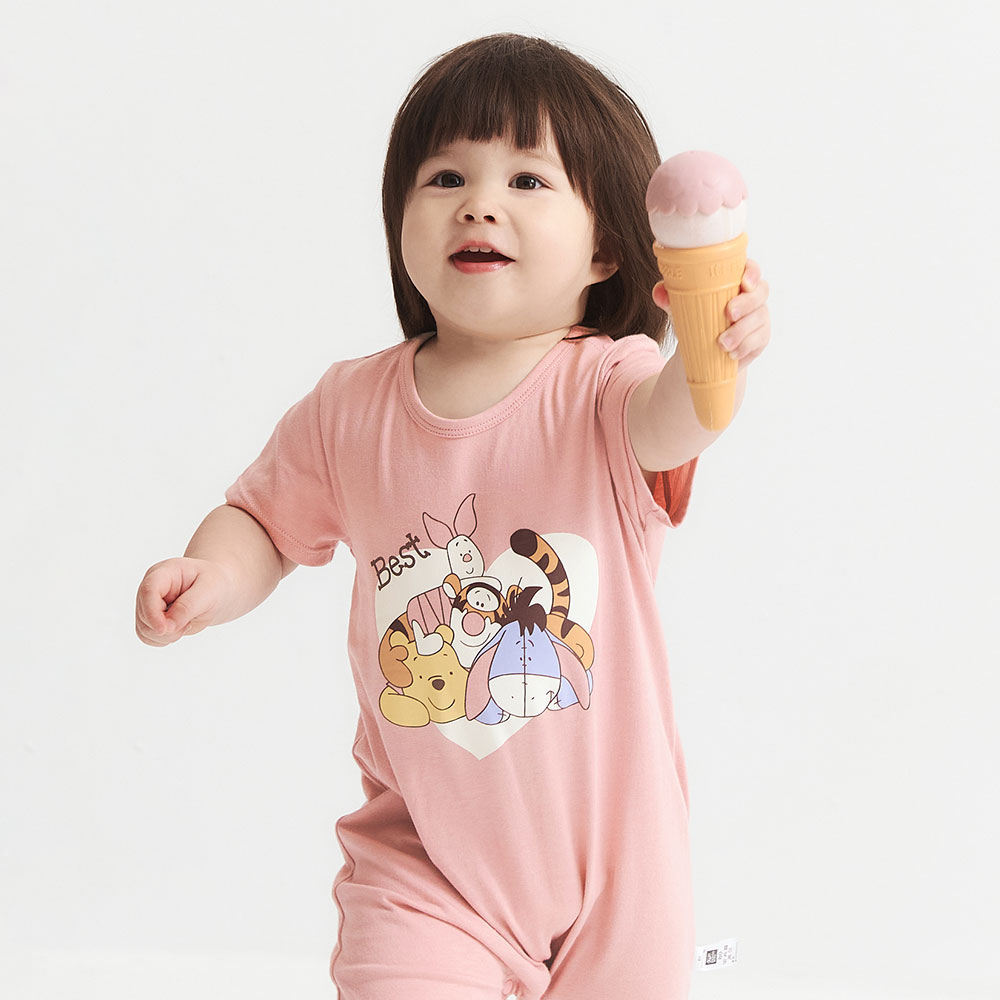 BABY 迪士尼棉質連身包屁衣-維尼與好朋友