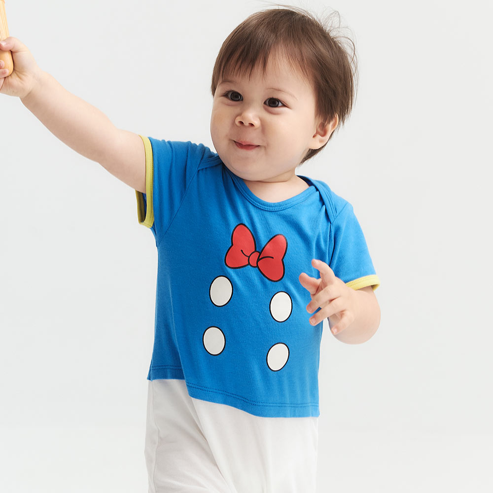 BABY 迪士尼唐老鴨造型包屁衣(附領巾) BABY 迪士尼唐老鴨造型包屁衣(附領巾)