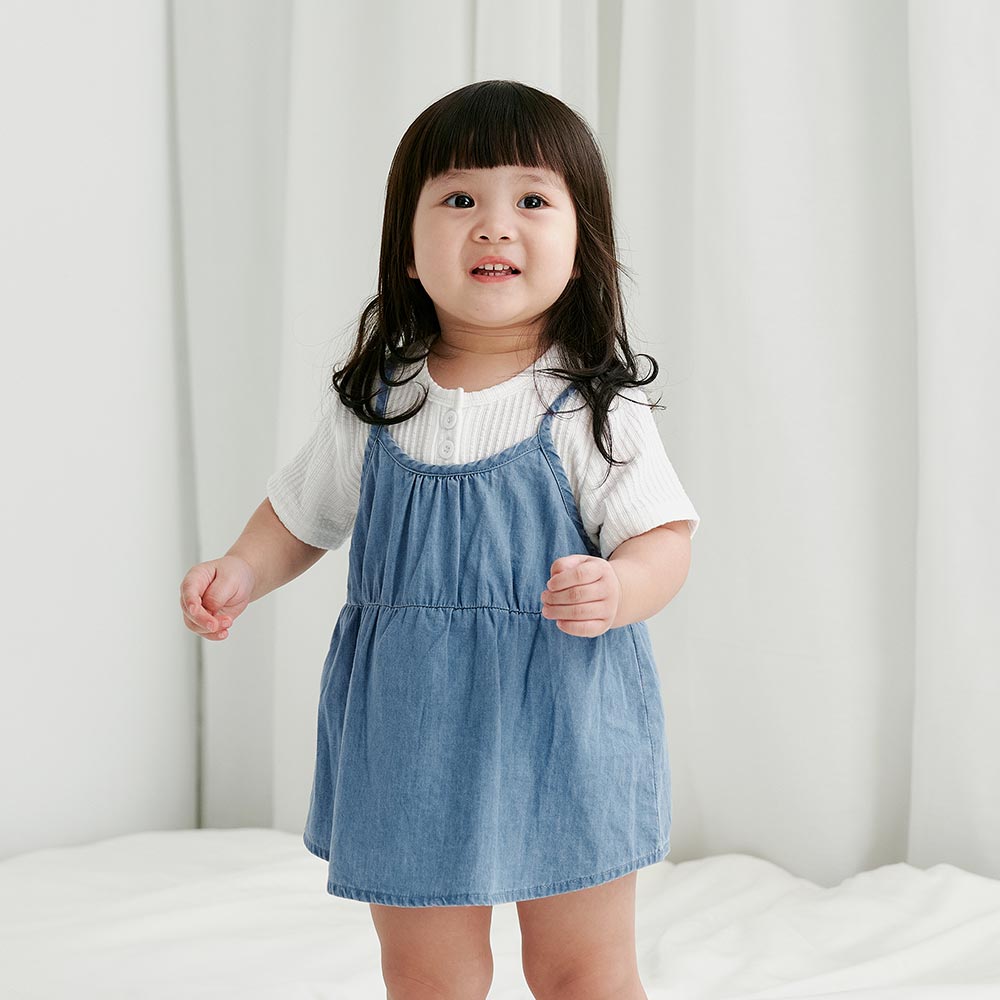 BABY 假兩件吊帶包屁洋裝 BABY 假兩件吊帶包屁洋裝