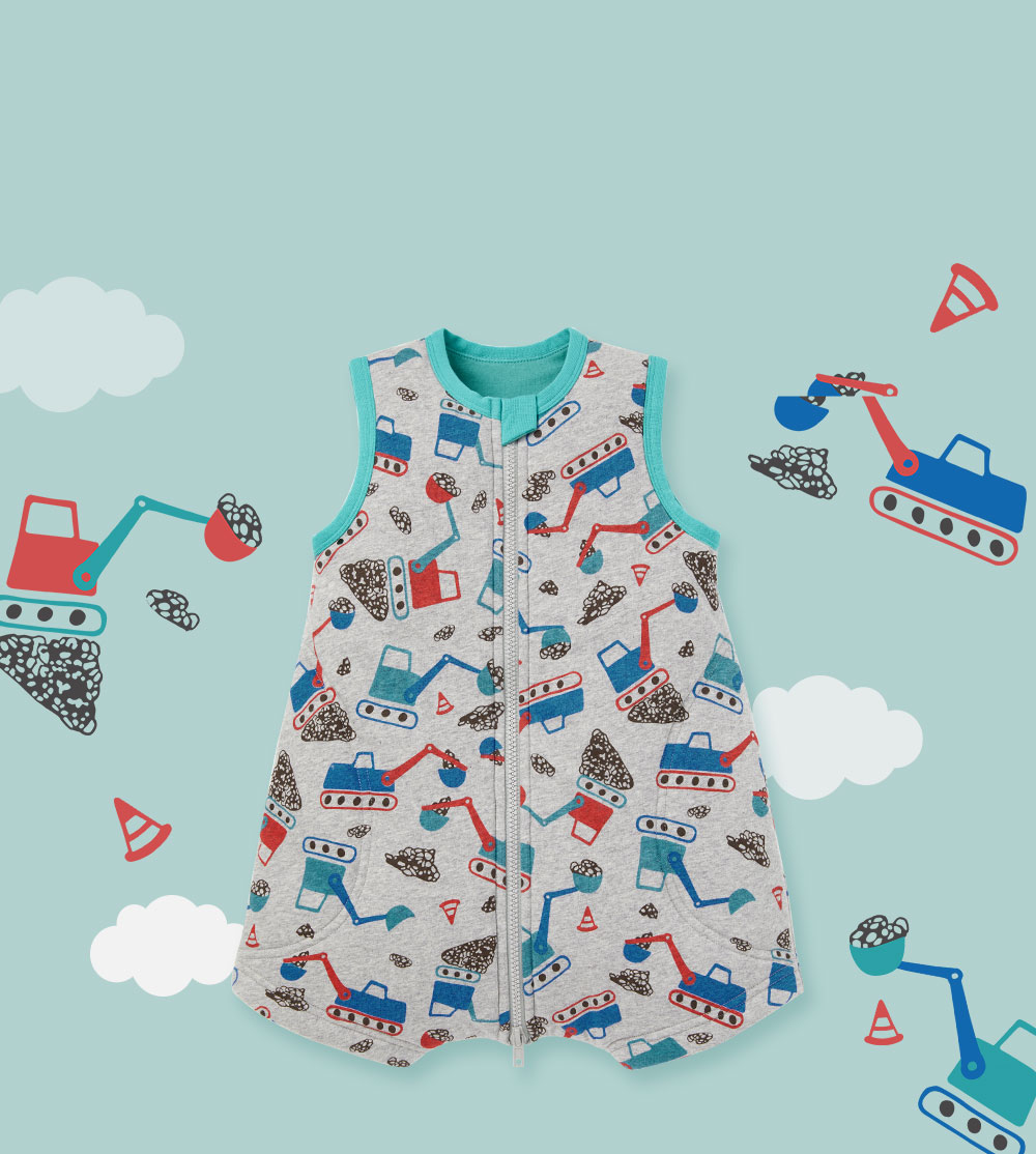 抗菌防踢被(薄款)-挖土機