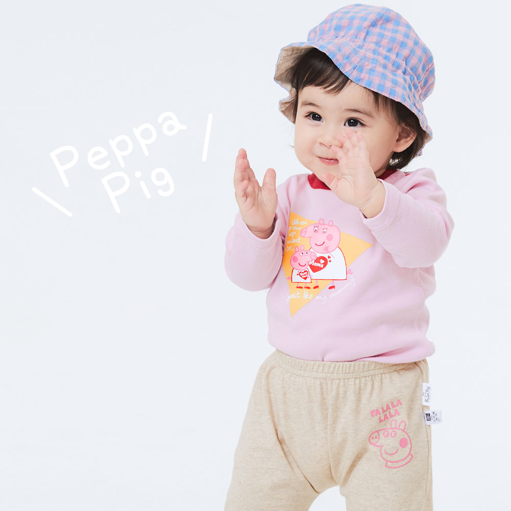 BABY迪士尼純棉長袖T恤-媽媽愛佩佩豬 BABY迪士尼純棉長袖T恤-媽媽愛佩佩豬