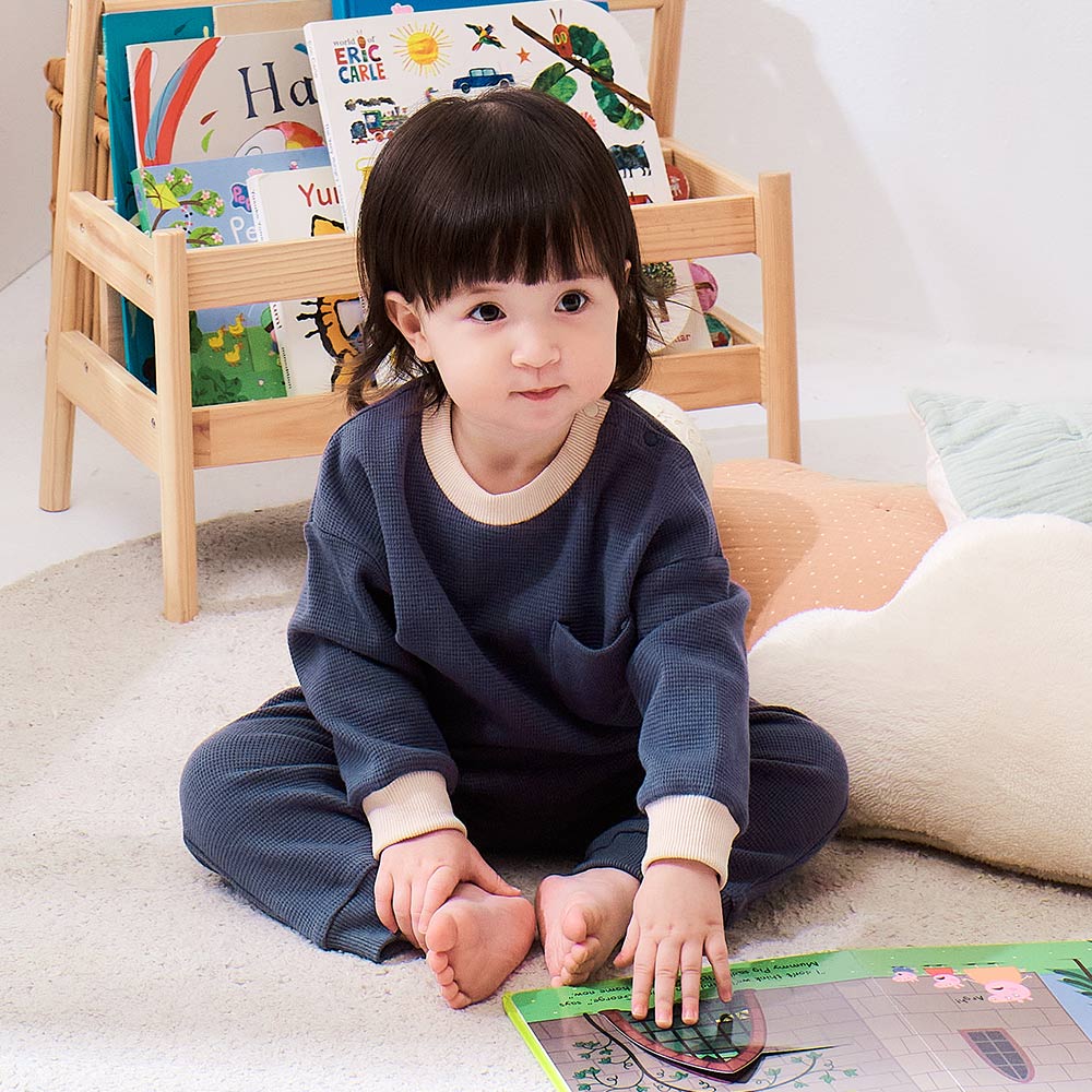 BABY 華夫格寬鬆運動衫 BABY 華夫格寬鬆運動衫