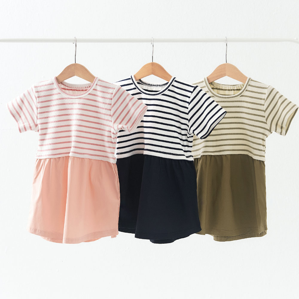 BABY 假兩件剪接洋裝