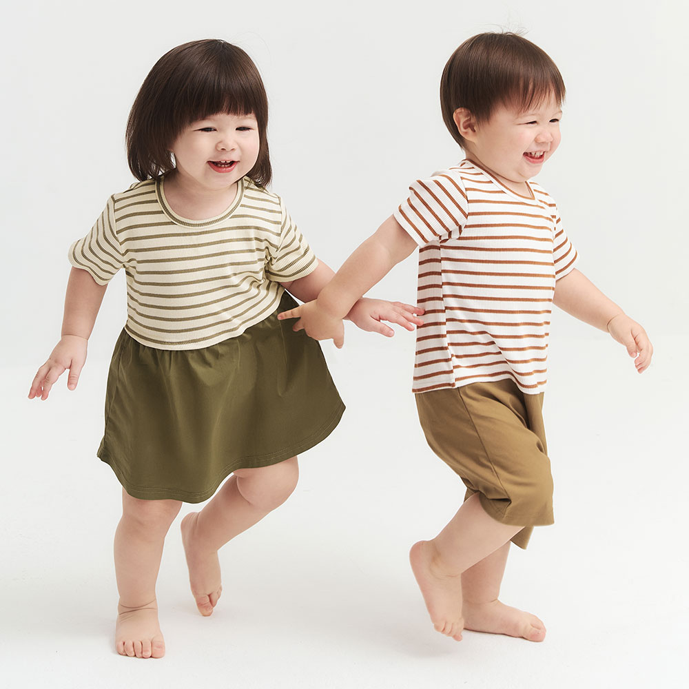 BABY 假兩件剪接洋裝