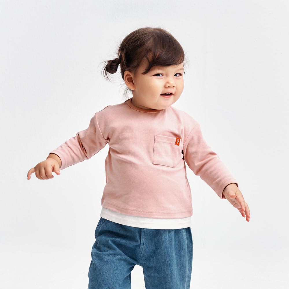 BABY 假兩件長袖T恤