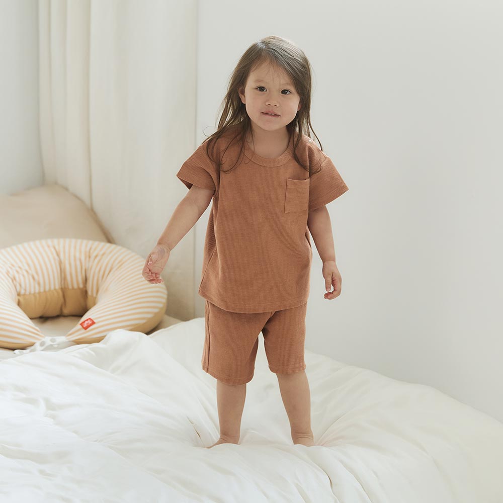 BABY 華夫格鬆緊短褲