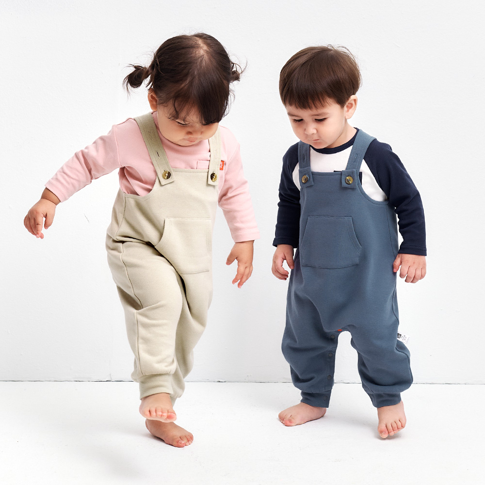 BABY棉質連身吊帶褲