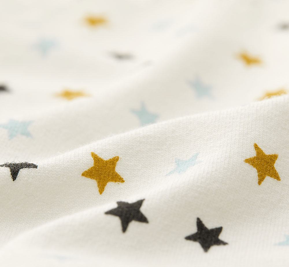 BABY Q彈純棉長袖包屁衣(2入)-星星 BABY Q彈純棉長袖包屁衣(2入)-星星