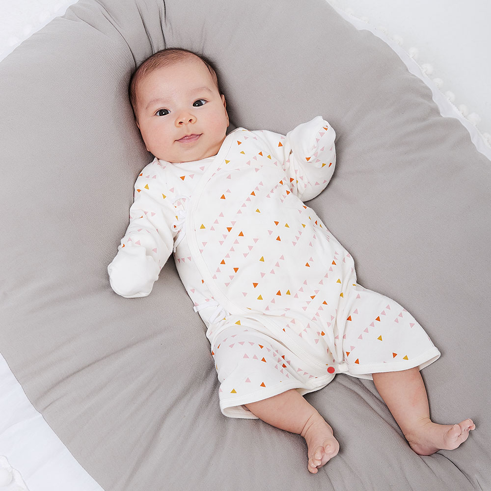 新生兒 Q彈棉質蝴蝶衣(2入)-幾何三角 新生兒 Q彈棉質蝴蝶衣(2入)-幾何三角