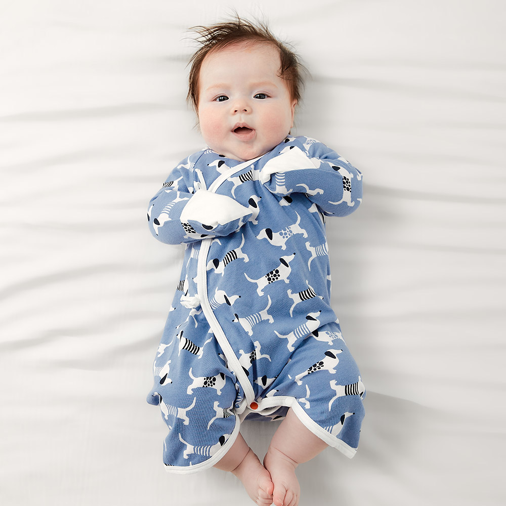 新生兒 Q彈棉質蝴蝶衣(2入)-狗狗 新生兒 Q彈棉質蝴蝶衣(2入)-狗狗