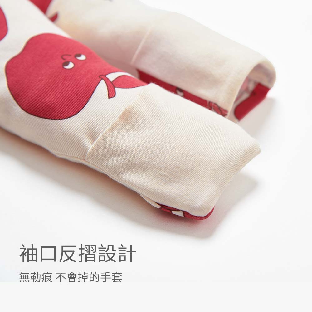 新生兒 Q彈棉質蝴蝶衣-蘋果