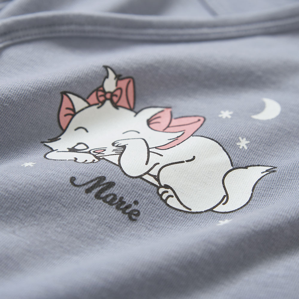 新生兒迪士尼蓄熱保溫長袖包屁衣-瑪麗貓