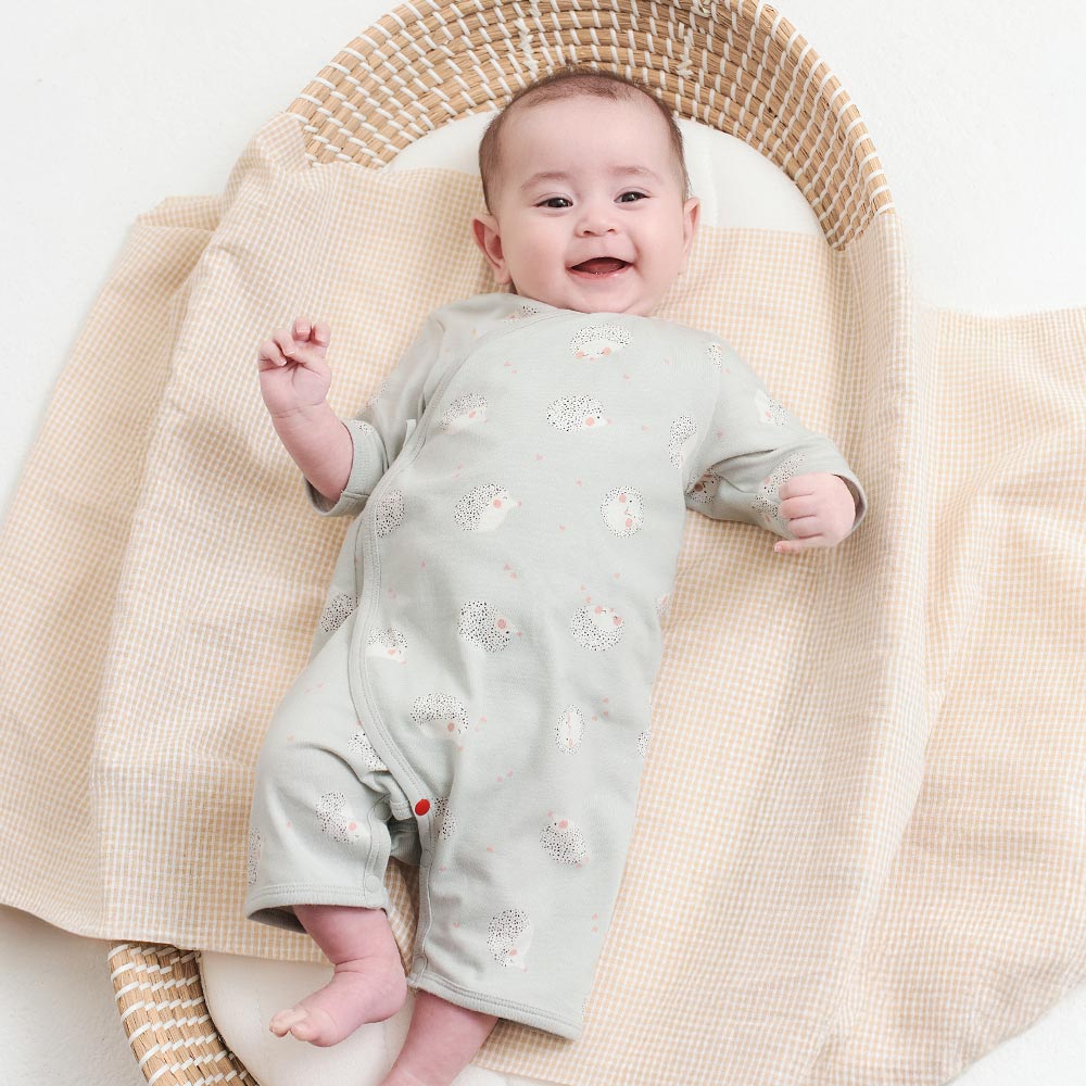 新生兒 短袖連身包屁衣-刺蝟寶寶 新生兒 短袖連身包屁衣-刺蝟寶寶