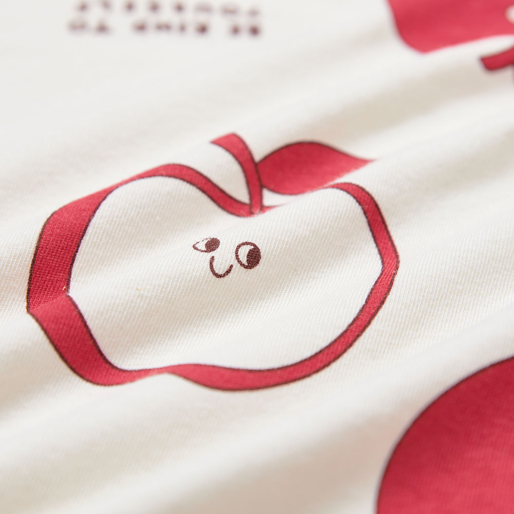新生兒 短袖連身包屁衣-蘋果 新生兒 短袖連身包屁衣-蘋果