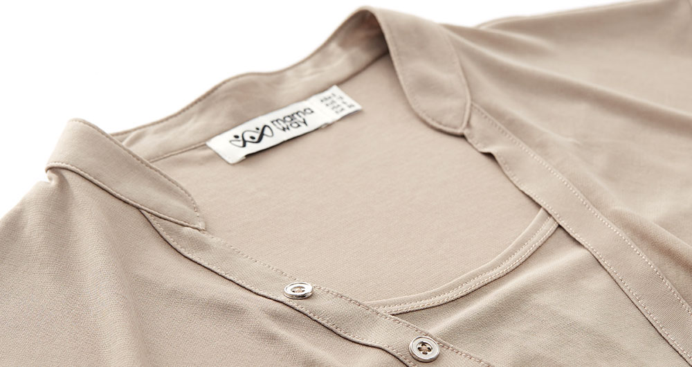 冰絲垂領孕哺上衣