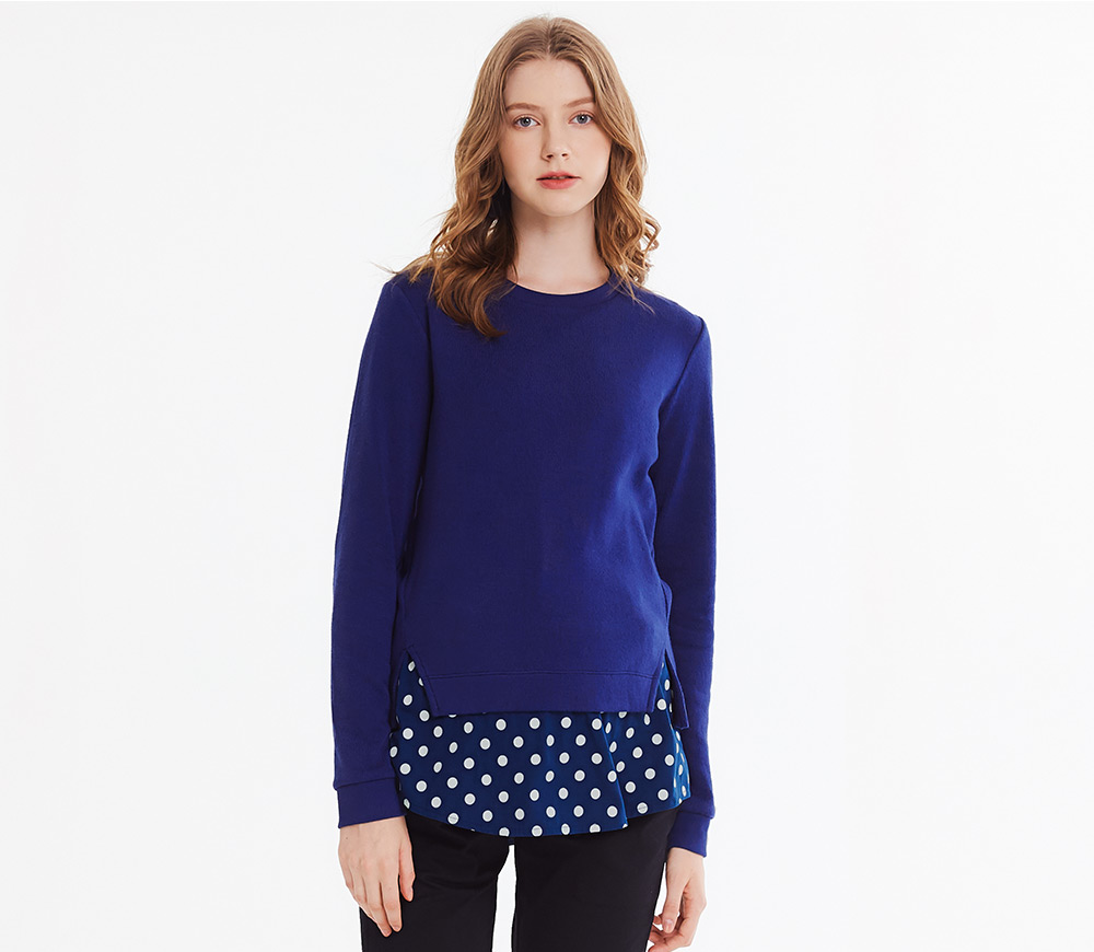 仿針織雙層孕哺上衣衫