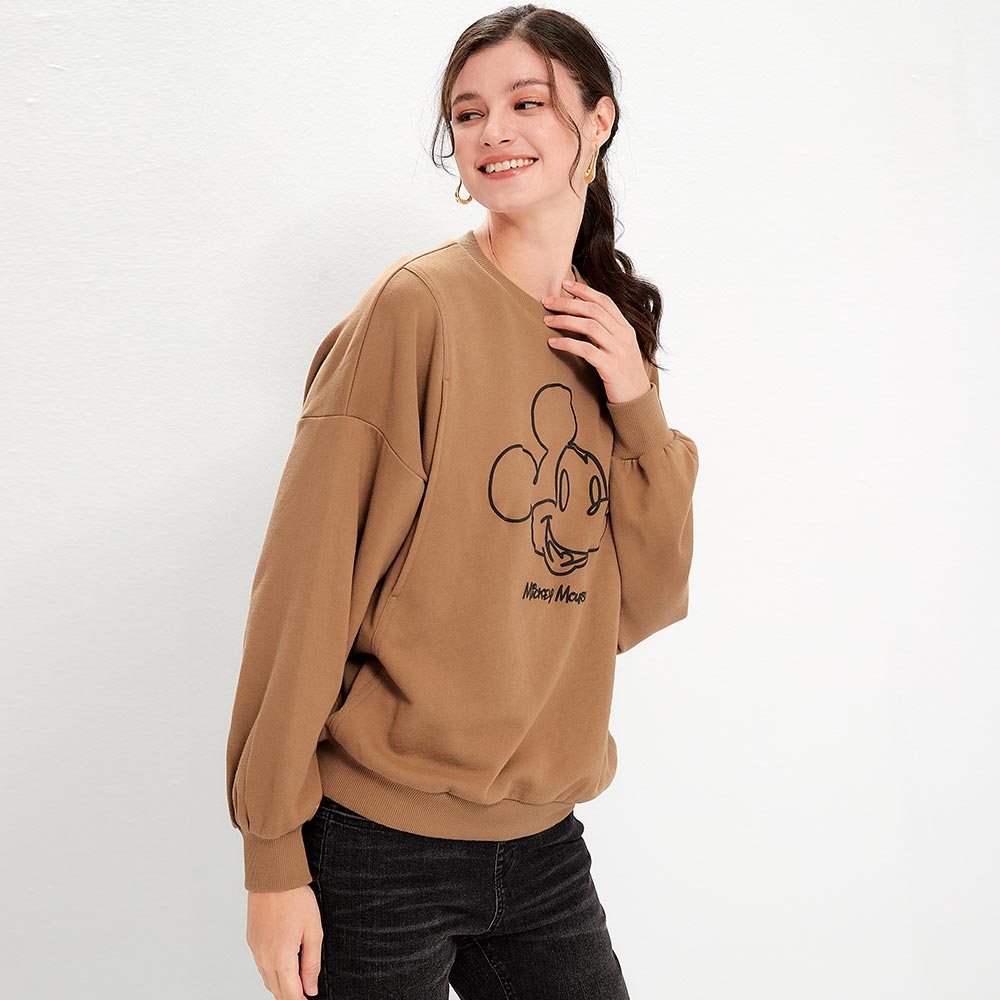 迪士尼米奇寬版泡泡袖孕哺上衣 迪士尼米奇寬版泡泡袖孕哺上衣