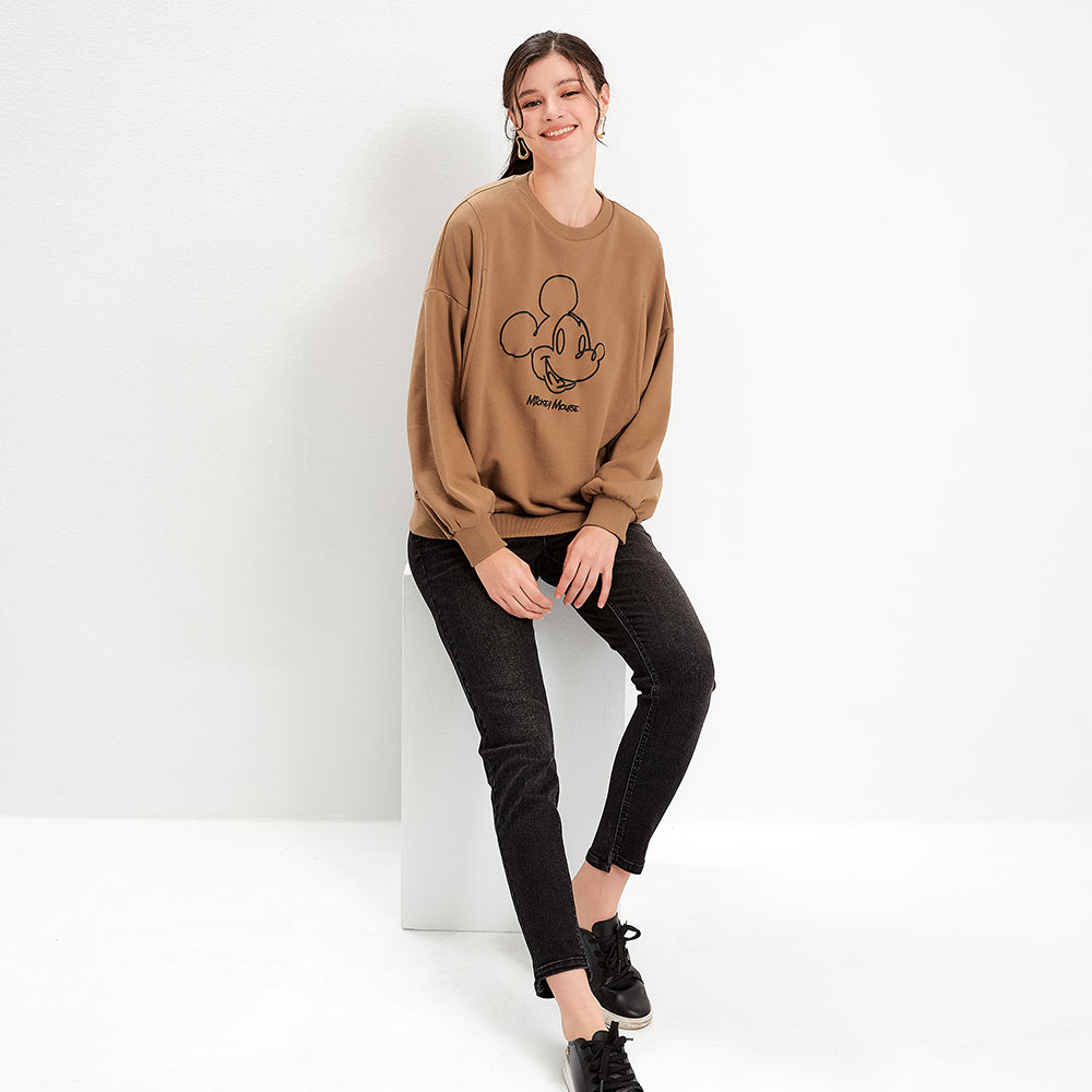 迪士尼米奇寬版泡泡袖孕哺上衣 迪士尼米奇寬版泡泡袖孕哺上衣